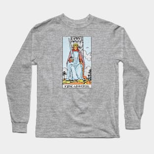 The King of swords tarot card (distressed) Long Sleeve T-Shirt